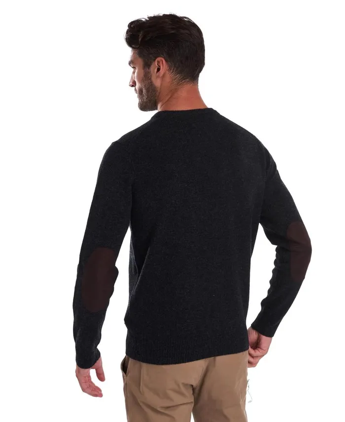 Men Sweaters Barbour Patch Crew Neck Sweater Willow Green Men Sweaters Barbour Patch Crew Neck Sweater Willow Green