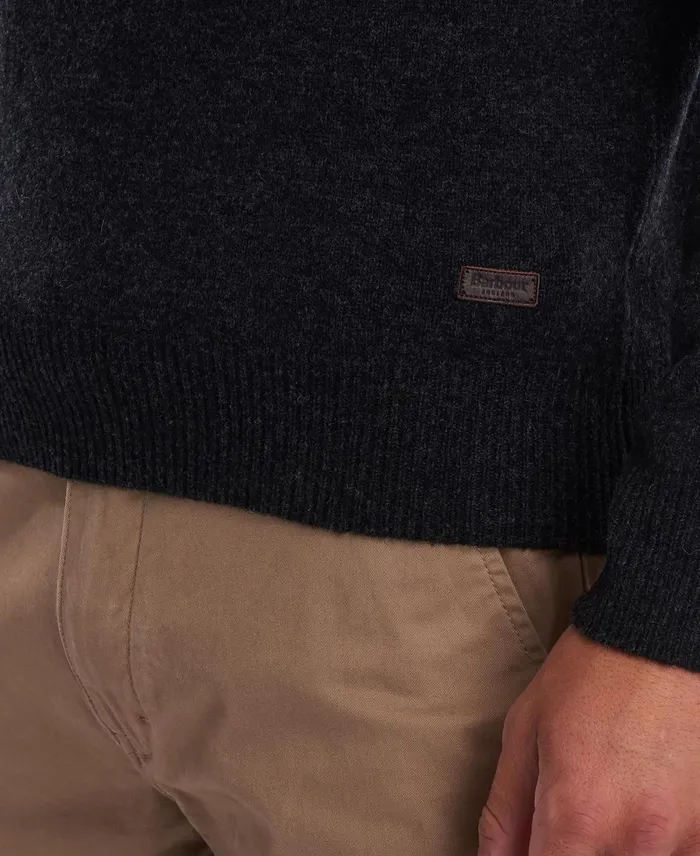 Men Sweaters Barbour Patch Crew Neck Sweater Willow Green Men Sweaters Barbour Patch Crew Neck Sweater Willow Green