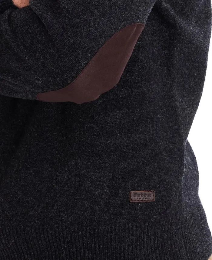 Men Sweaters Barbour Patch Crew Neck Sweater Willow Green Men Sweaters Barbour Patch Crew Neck Sweater Willow Green
