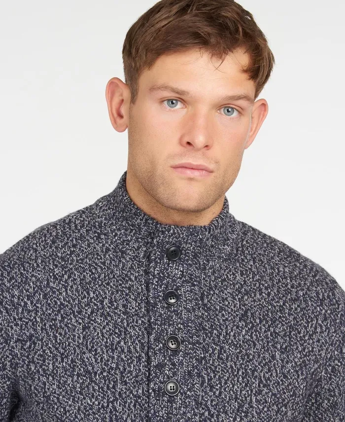 Men Sweaters Barbour Sid Half Zip Jumper Olive Marl Men Sweaters Barbour Sid Half Zip Jumper Olive Marl