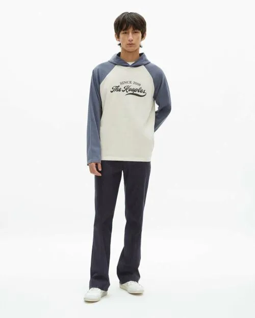 Men Tshirts The Kooples Beige Logo Long Sleeve TShirt Beige Grey