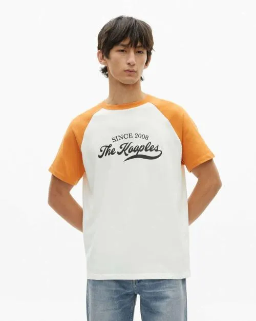 Men Tshirts The Kooples Ecru Screen Print TShirt Ecru