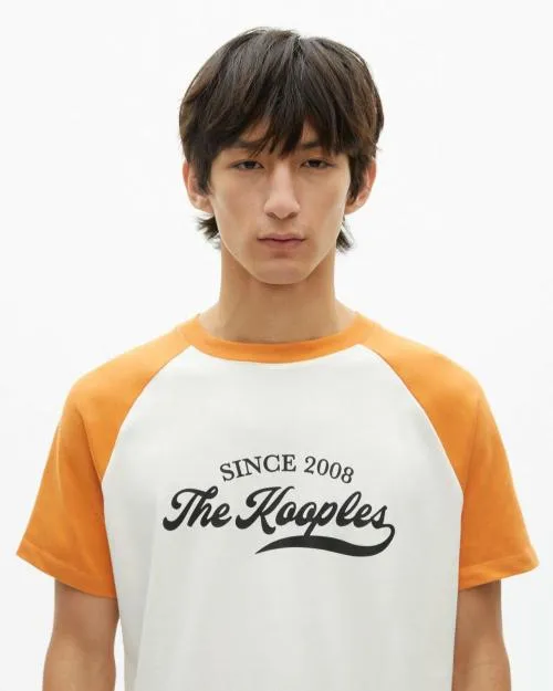 Men Tshirts The Kooples Ecru Screen Print TShirt Ecru