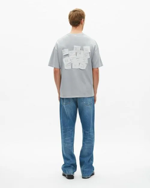 Men Tshirts The Kooples TShirt With Blue Screen Printing Blue Grey