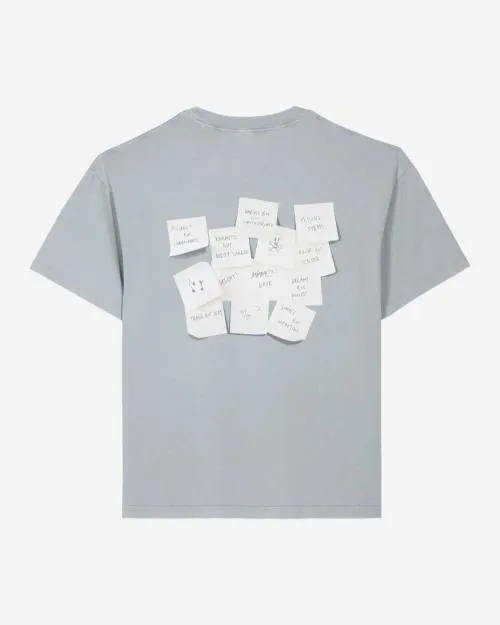 Men Tshirts The Kooples TShirt With Blue Screen Printing Blue Grey