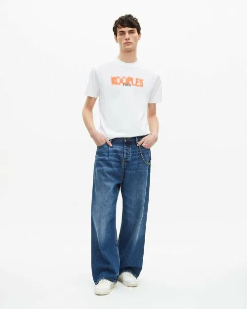 Men Tshirts The Kooples White Logo Screen Printed TShirt White
