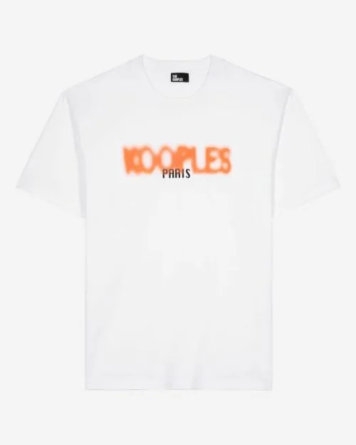 Men Tshirts The Kooples White Logo Screen Printed TShirt White