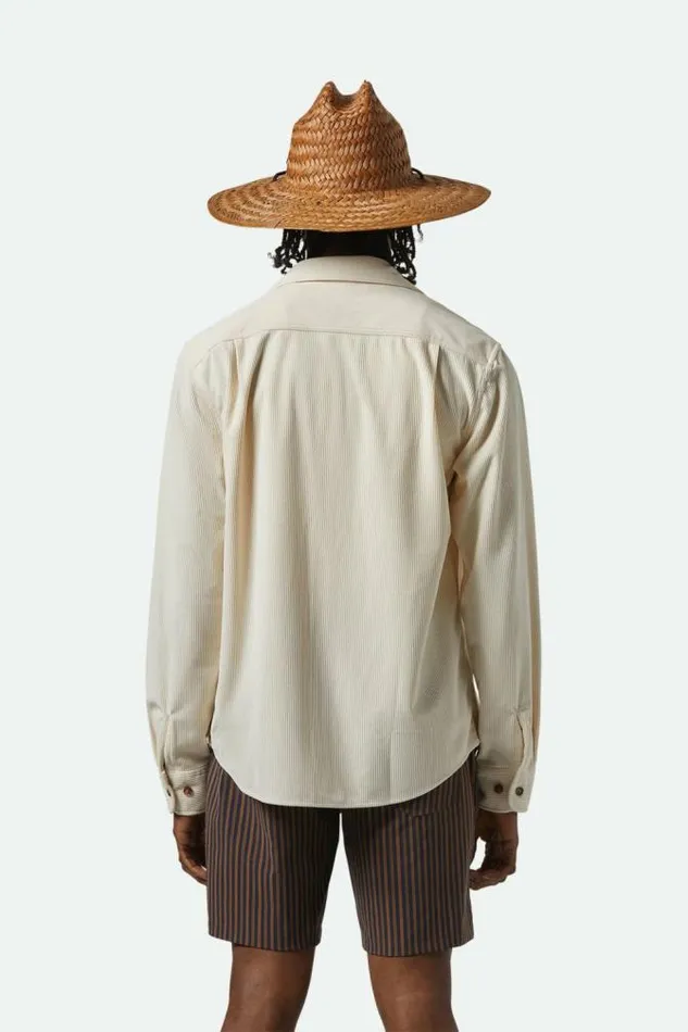 Men The Field Corduroy LS Overshirt Whitecap Brixton Button Ups