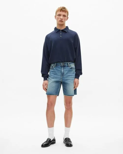 Men Trousers and Jeans The Kooples Blue Denim Bermuda Shorts Baby Blue