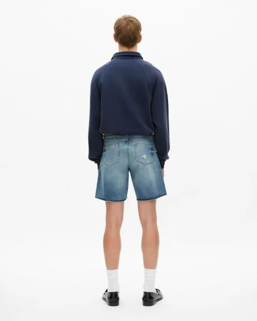 Men Trousers and Jeans The Kooples Blue Denim Bermuda Shorts Baby Blue