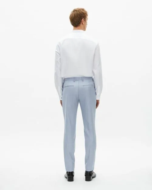 Men Trousers and Jeans The Kooples Light Blue Wool Suit Trousers Fitted Trousers Blue