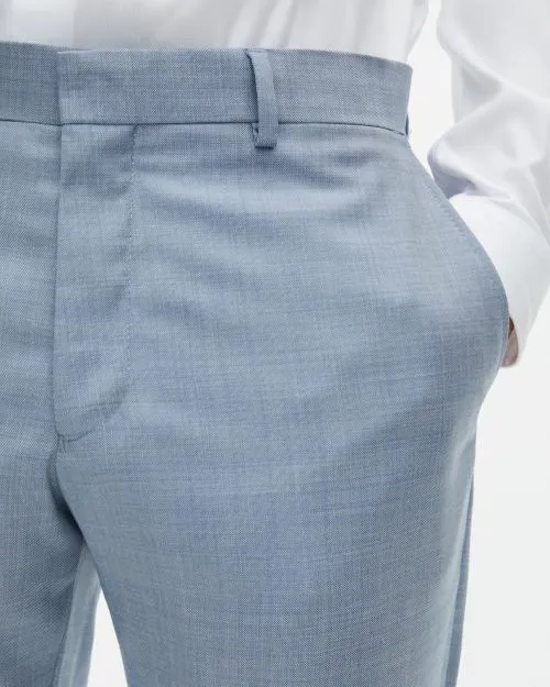 Men Trousers and Jeans The Kooples Light Blue Wool Suit Trousers Fitted Trousers Blue