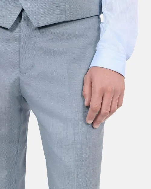 Men Trousers and Jeans The Kooples Light Blue Wool Suit Trousers Fitted Trousers Blue