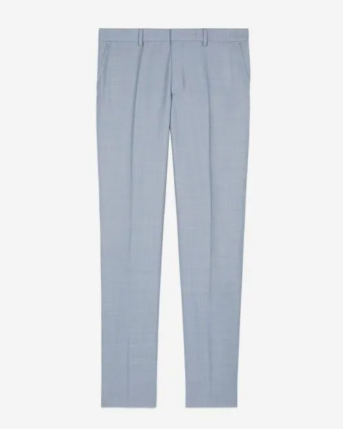 Men Trousers and Jeans The Kooples Light Blue Wool Suit Trousers Fitted Trousers Blue