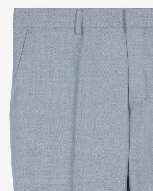 Men Trousers and Jeans The Kooples Light Blue Wool Suit Trousers Fitted Trousers Blue