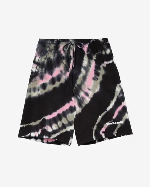 Men Trousers and Jeans The Kooples Tie Dye Print Shorts Ecru Green
