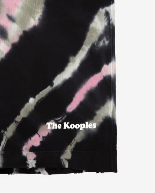 Men Trousers and Jeans The Kooples Tie Dye Print Shorts Ecru Green
