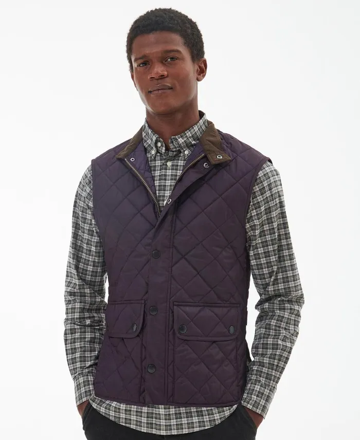 Men Vests Barbour Lowerdale Gilet Charcoal