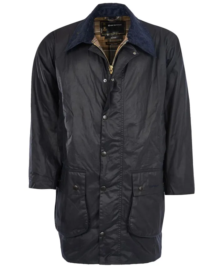 Men Waxed Jackets Barbour Border Wax Jacket Sage