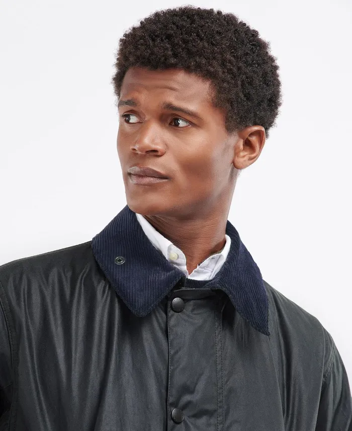 Men Waxed Jackets Barbour Border Wax Jacket Sage