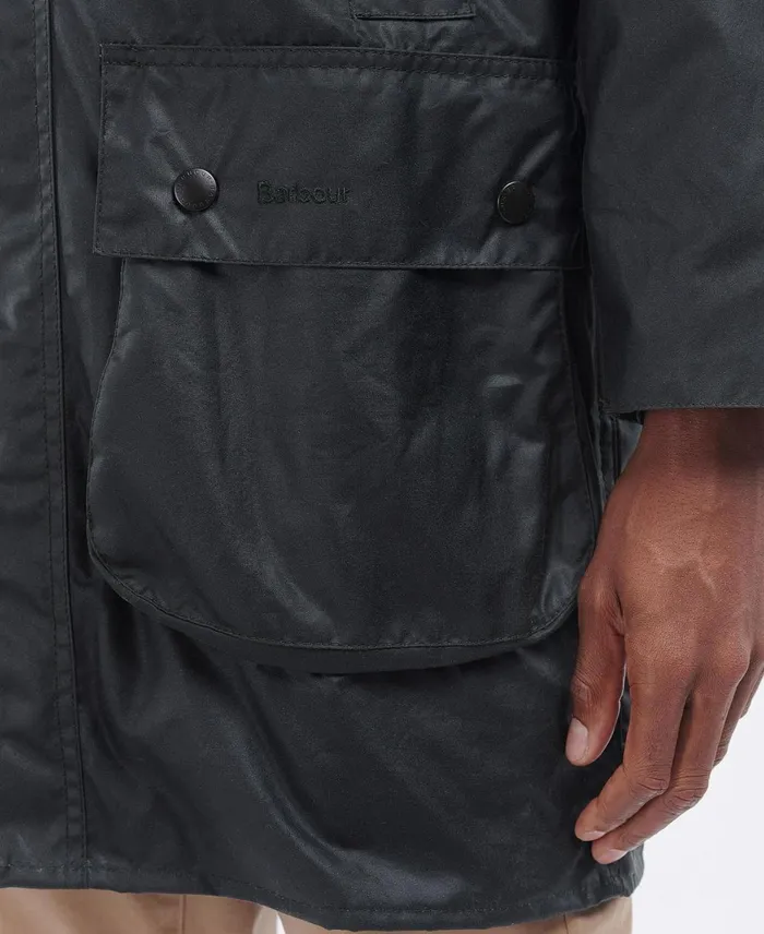 Men Waxed Jackets Barbour Border Wax Jacket Sage