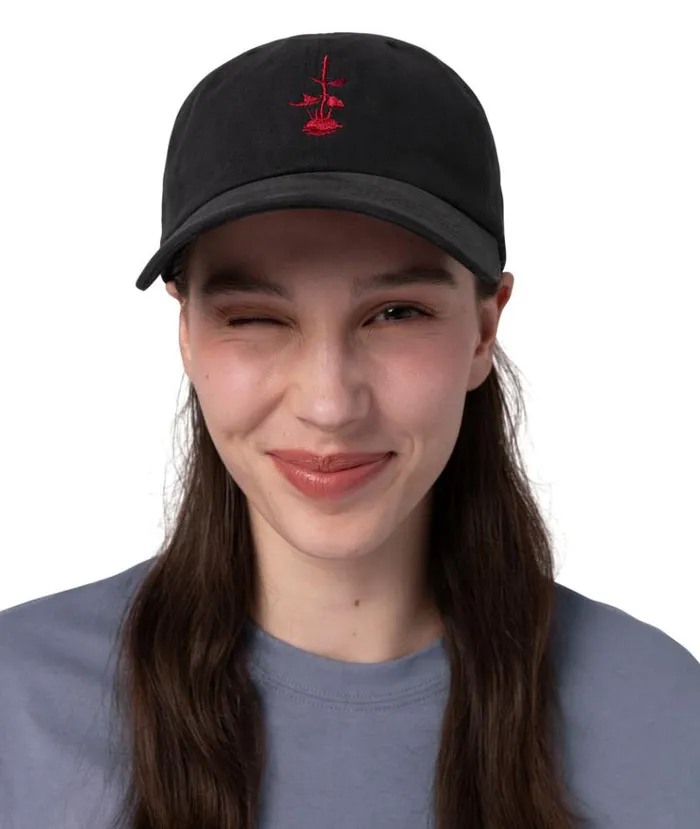 MenWomen BEANIES CAPS and SCARVES Vertere Berlin CHROME ROSE CAP 8211 BLACK