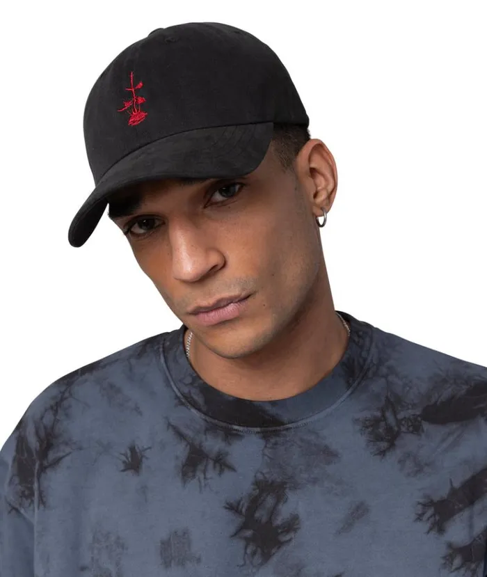 MenWomen BEANIES CAPS and SCARVES Vertere Berlin CHROME ROSE CAP 8211 BLACK