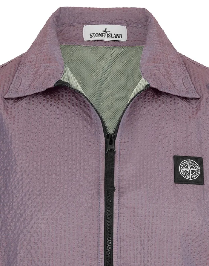 Mens 11534 PolyColour FrameTc Overshirt In Sage Stone Island Overshirts