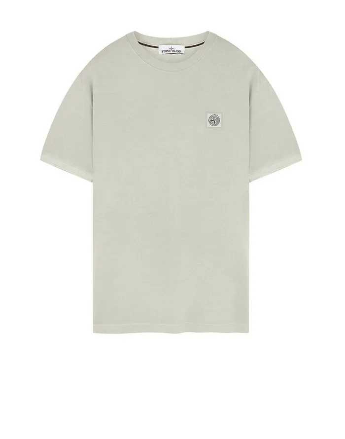 Mens 20467 Pigment Dye ShortSleeve TShirt In Dove Grey Stone Island TShirts