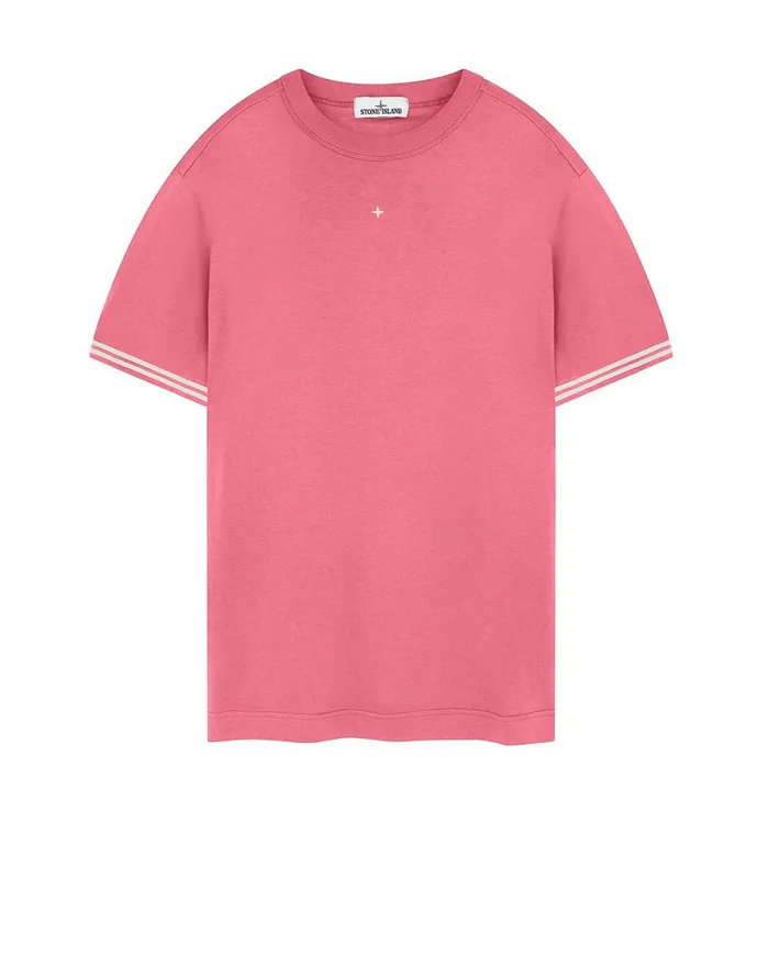 Mens 21344 ShortSleeve TShirt In Pink Stone Island TShirts