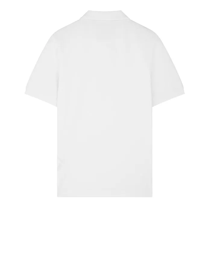 Mens 21718 ShortSleeve Polo Shirt In White Stone Island Polo Shirts