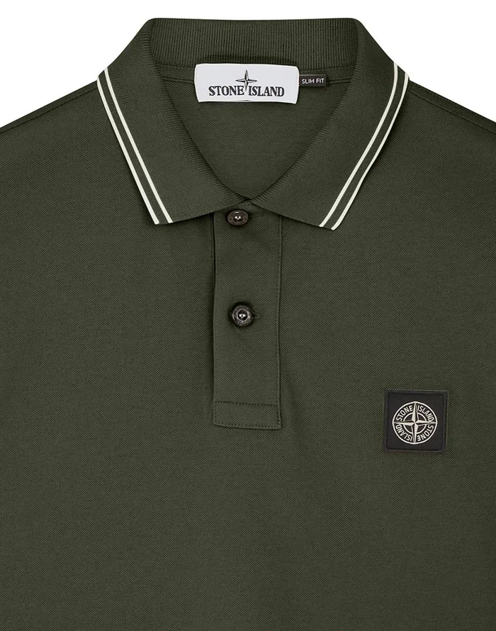 Mens 22S18 Short Sleeve Polo Shirt In Dark Forest Stone Island Polo Shirts