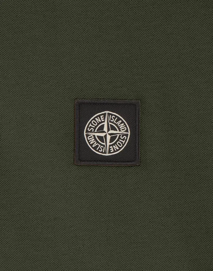 Mens 22S18 Short Sleeve Polo Shirt In Dark Forest Stone Island Polo Shirts
