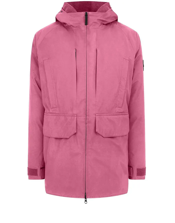 Mens 40230 GoreTex Ripstop Down Jacket In Pink Stone Island Coats 038 Jackets