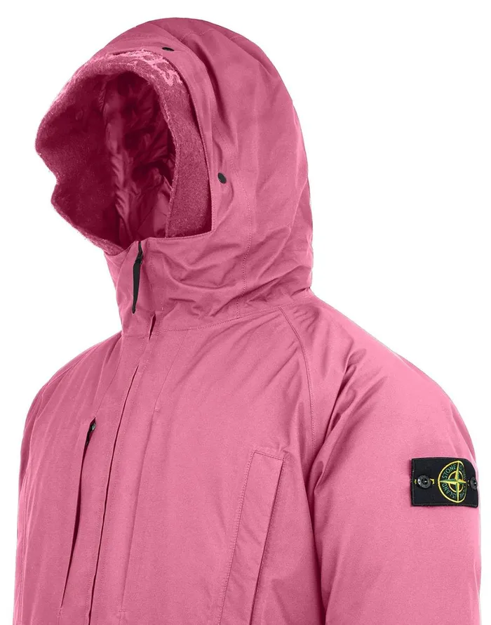 Mens 40230 GoreTex Ripstop Down Jacket In Pink Stone Island Coats 038 Jackets