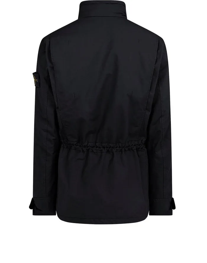 Mens 42549 DavidTc With Primaloft Insulation Field Jacket In Black Stone Island Coats 038 Jackets