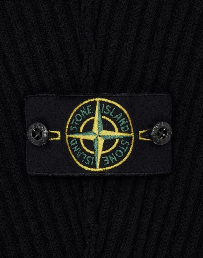 Mens 502A1 Crewneck Jumper In Black Stone Island Knitwear