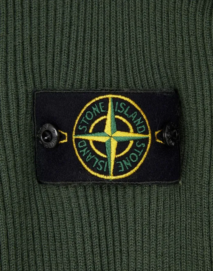 Mens 522C2 Turtleneck Jumper In Dark Forest Stone Island Knitwear