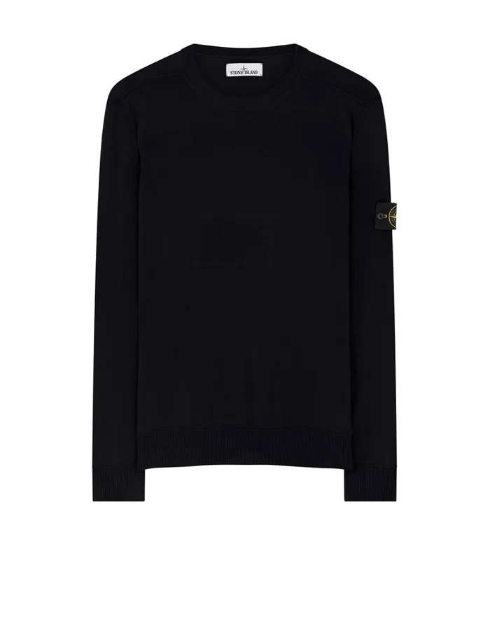 Mens 526C4 Crewneck Knit In Black Stone Island Knitwear