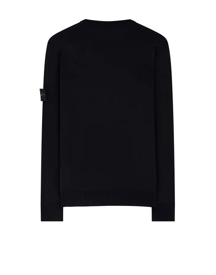 Mens 526C4 Crewneck Knit In Black Stone Island Knitwear