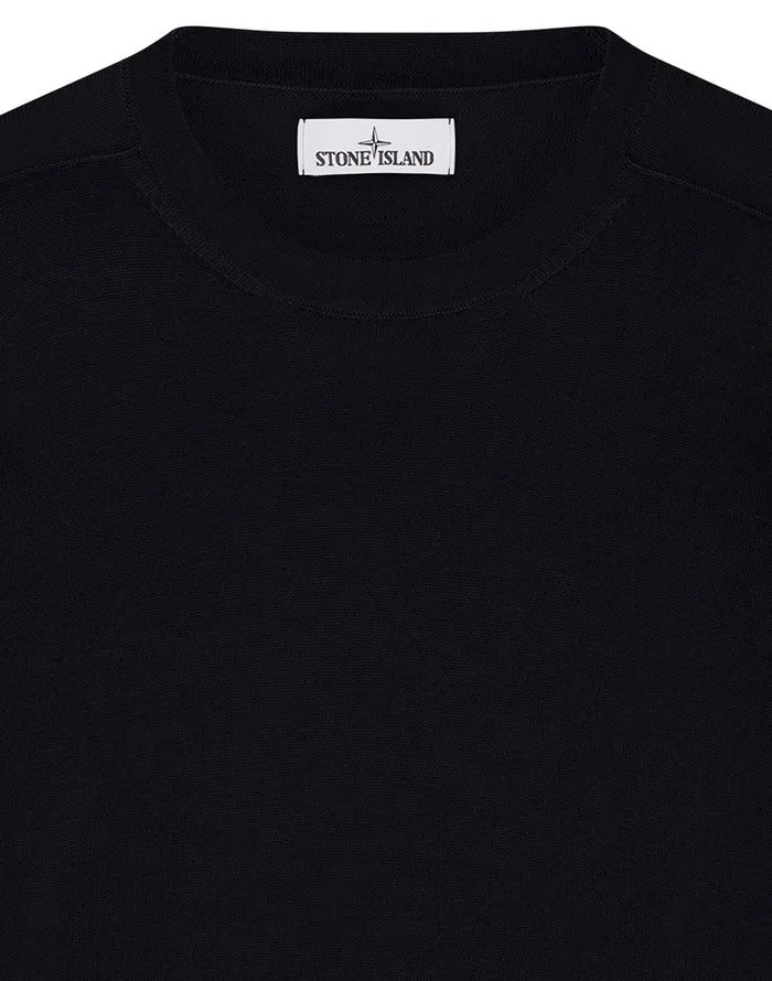 Mens 526C4 Crewneck Knit In Black Stone Island Knitwear