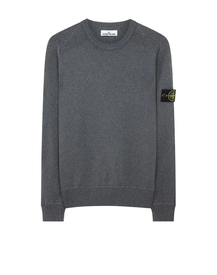 Mens 541A2 Crewneck Jumper In Charcoal Stone Island Knitwear