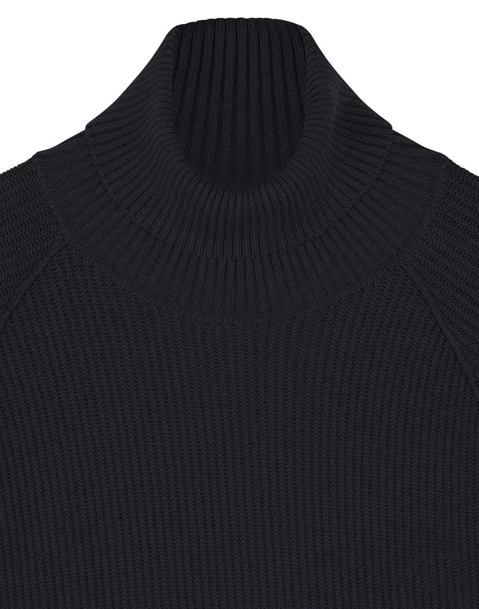 Mens 582Fa Turtleneck Jumper In Black Stone Island Knitwear