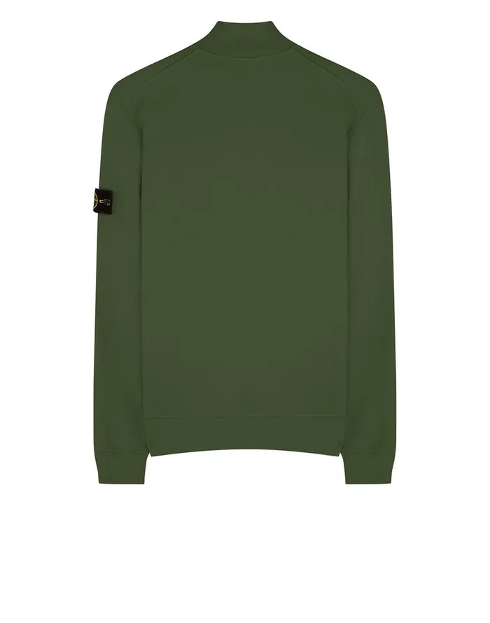 Mens 60220 Full Zip Sweatshirt In Dark Forest Stone Island Sweatshirts