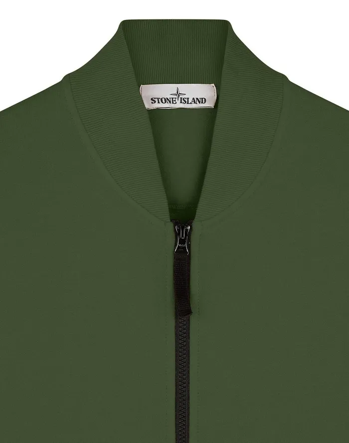 Mens 60220 Full Zip Sweatshirt In Dark Forest Stone Island Sweatshirts