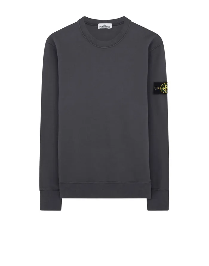 Mens 63020 Sweatshirt In Charcoal Stone Island Sweatshirts