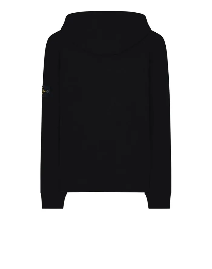 Mens 64120 Hooded Sweatshirt In Black Stone Island Sweatshirts