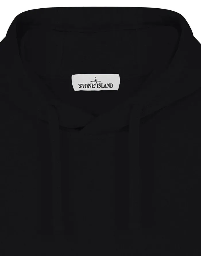 Mens 64120 Hooded Sweatshirt In Black Stone Island Sweatshirts