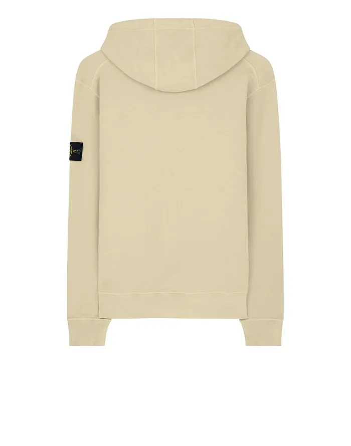 Mens 64120 Hooded Sweatshirt In Butter Stone Island Sweatshirts