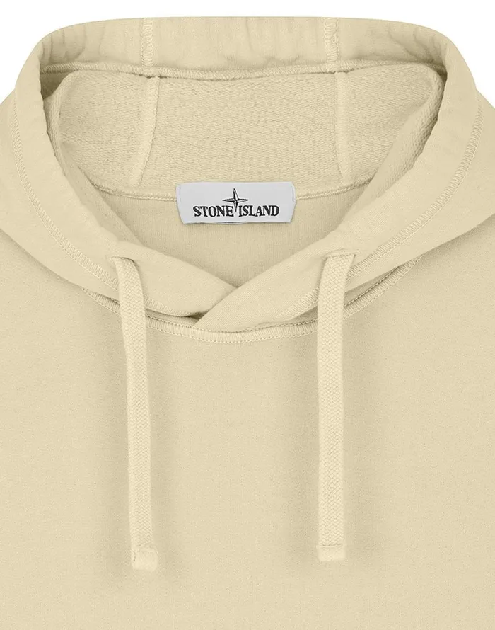 Mens 64120 Hooded Sweatshirt In Butter Stone Island Sweatshirts